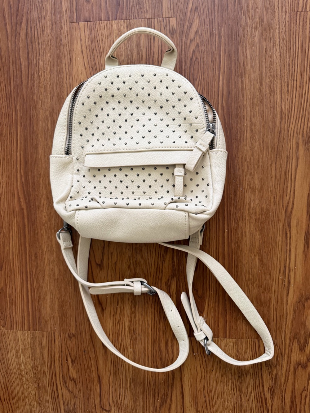 American Eagle Outfitters Cream Mini Studded Backpack